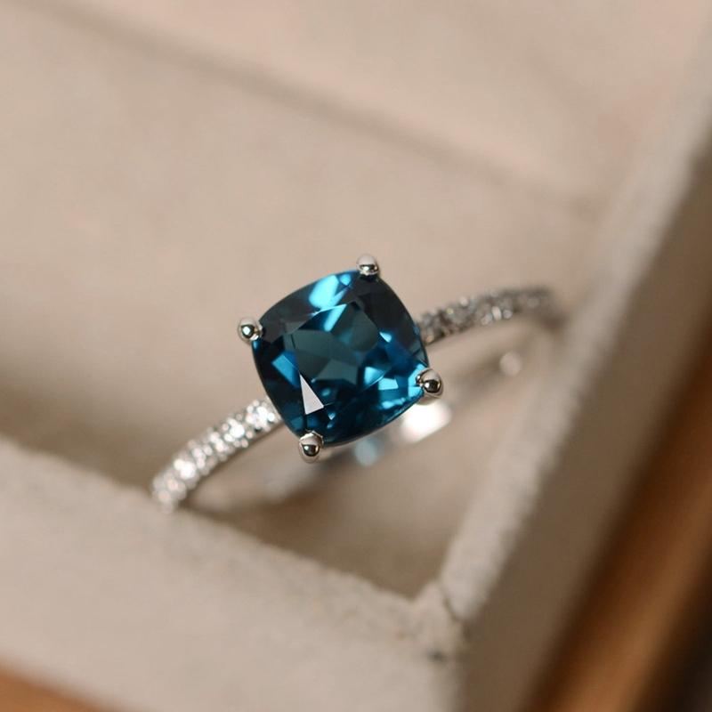 Embellished Cobalt Blue Spinel August Luxury Birthstone Ring
