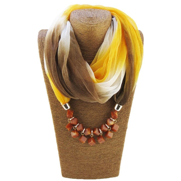 Bohemian- Choker Silk Scarf Necklace