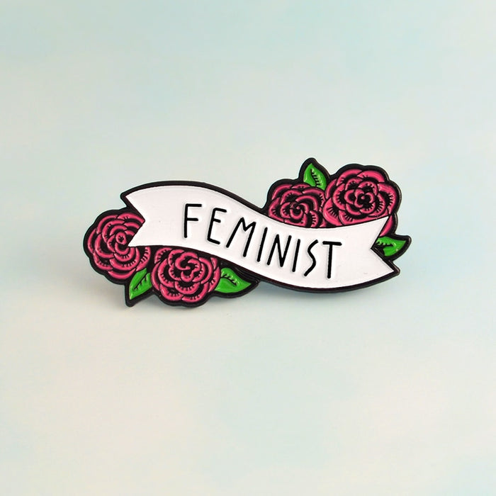 Floral Feminist Pins Badges