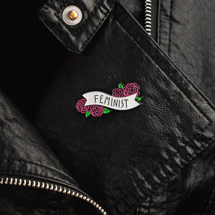 Floral Feminist Pins Badges