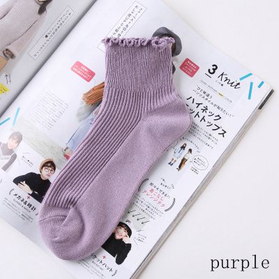 Lace Ruffles Soft Cotton Women Socks