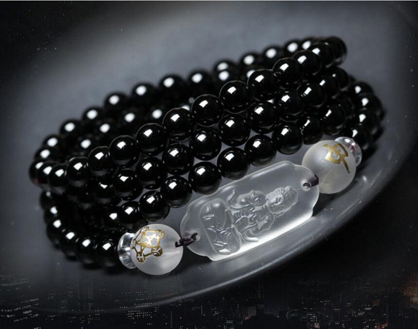 Black Obsidian Buddha Bracelet