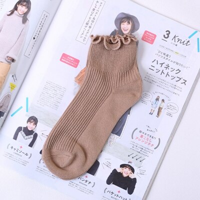 Lace Ruffles Soft Cotton Women Socks