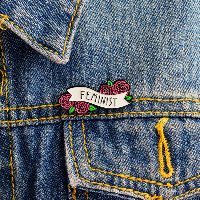 Floral Feminist Pins Badges